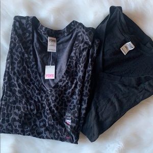 Victoria’s Secret PINK T-shirt’s black leopard